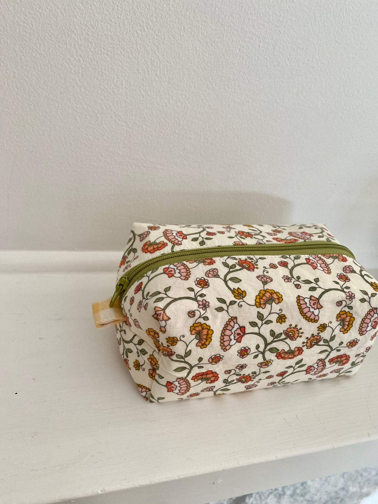 100% Cotton Floral Makeup Pouch