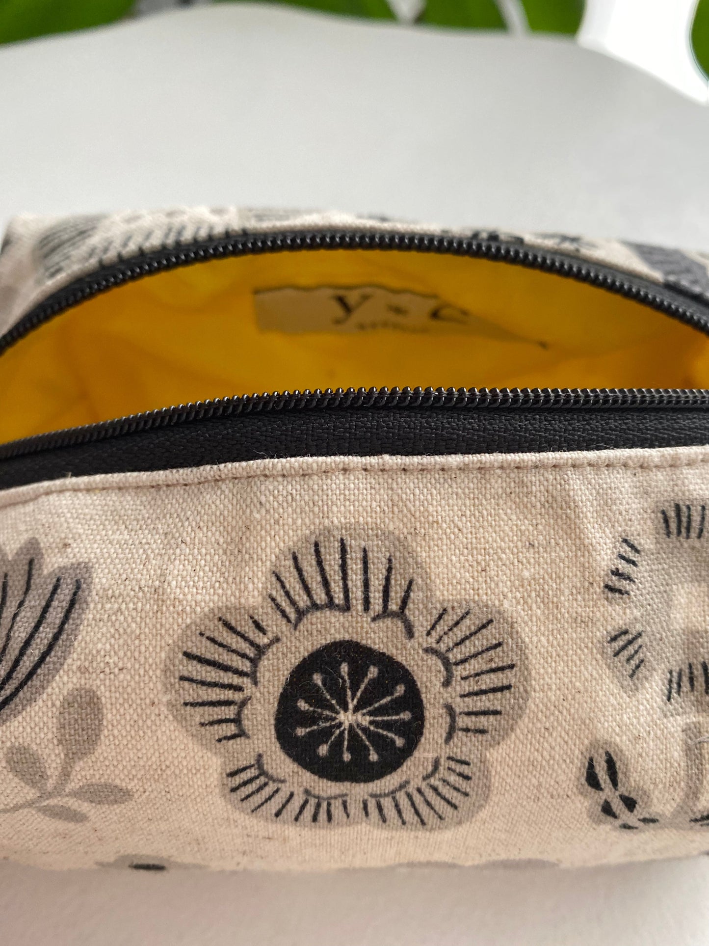 100% Cotton Floral Makeup Pouch