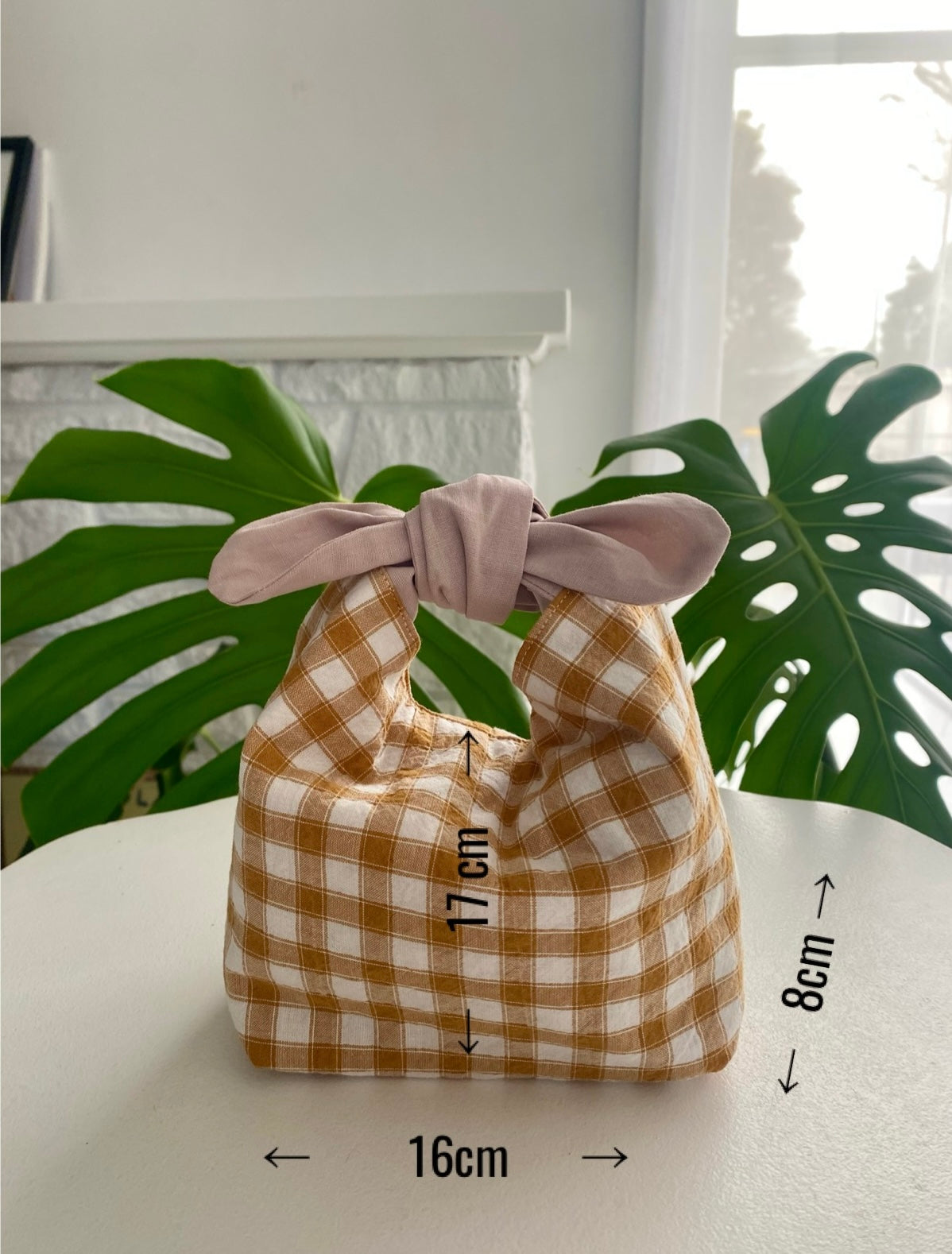 Mustard Yellow Ribbon Lunch Bag