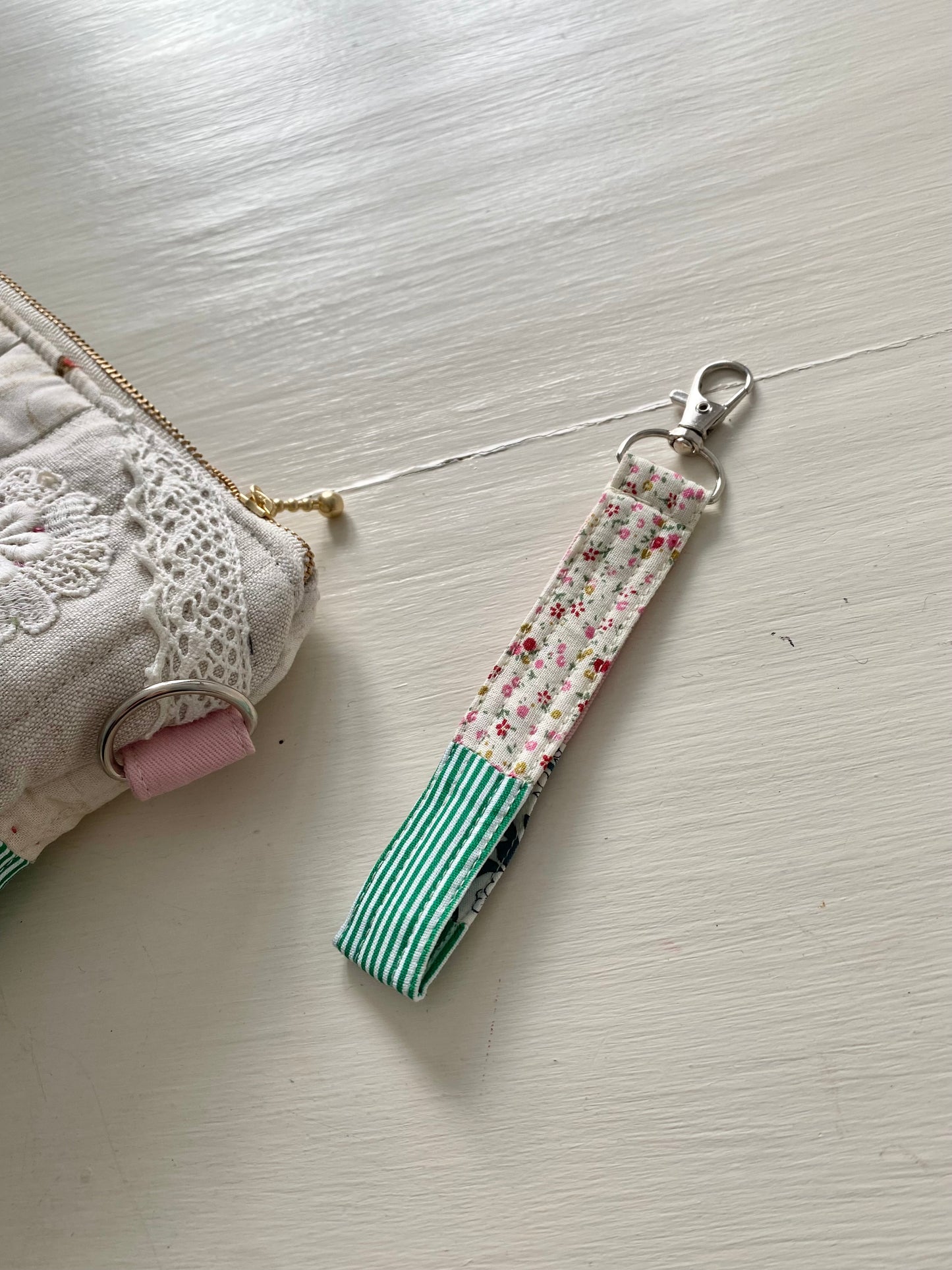 Patchwork Pouch Bag – Pink & Natural Tones