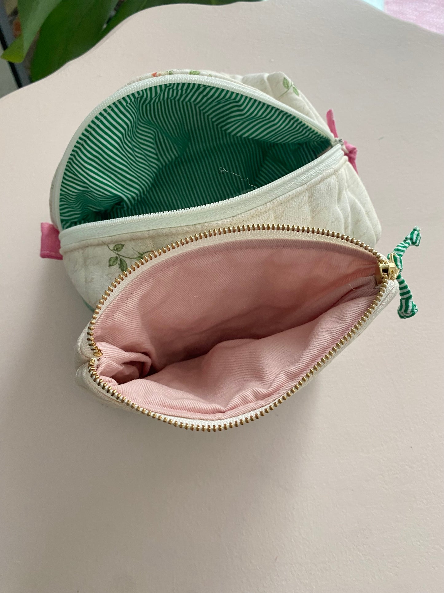 Medium Zipper Pouch & Small Flat Pouch Duo – Rosebud