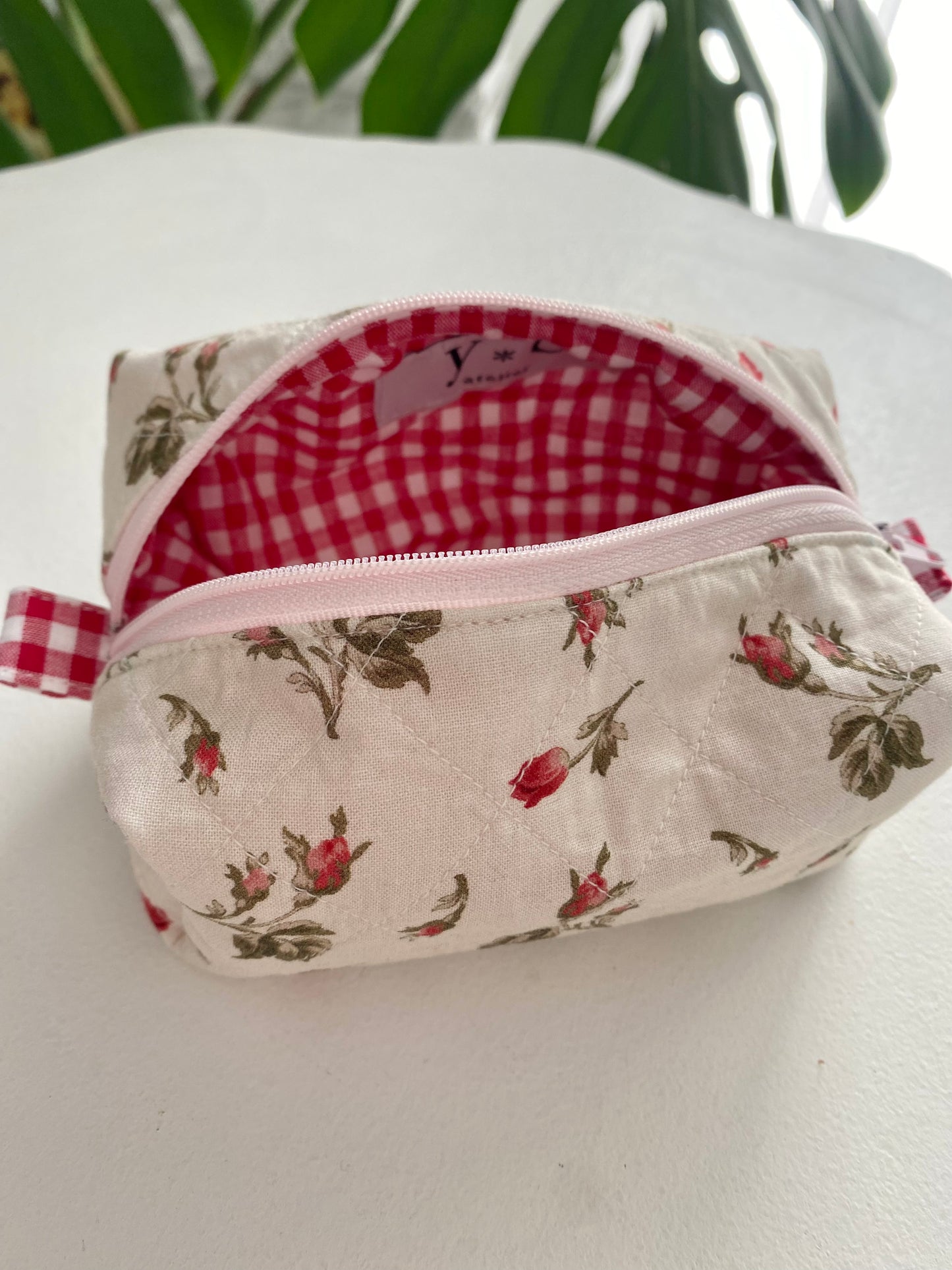 100% Cotton Rosebud Makeup Pouch