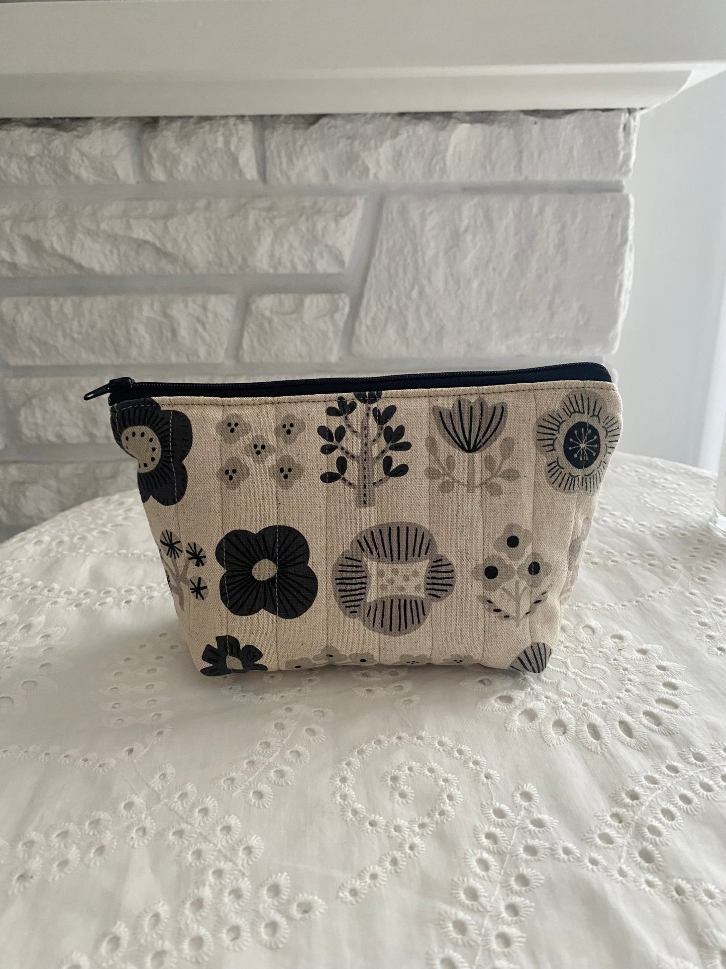 Scandinavian Floral makeup pouch