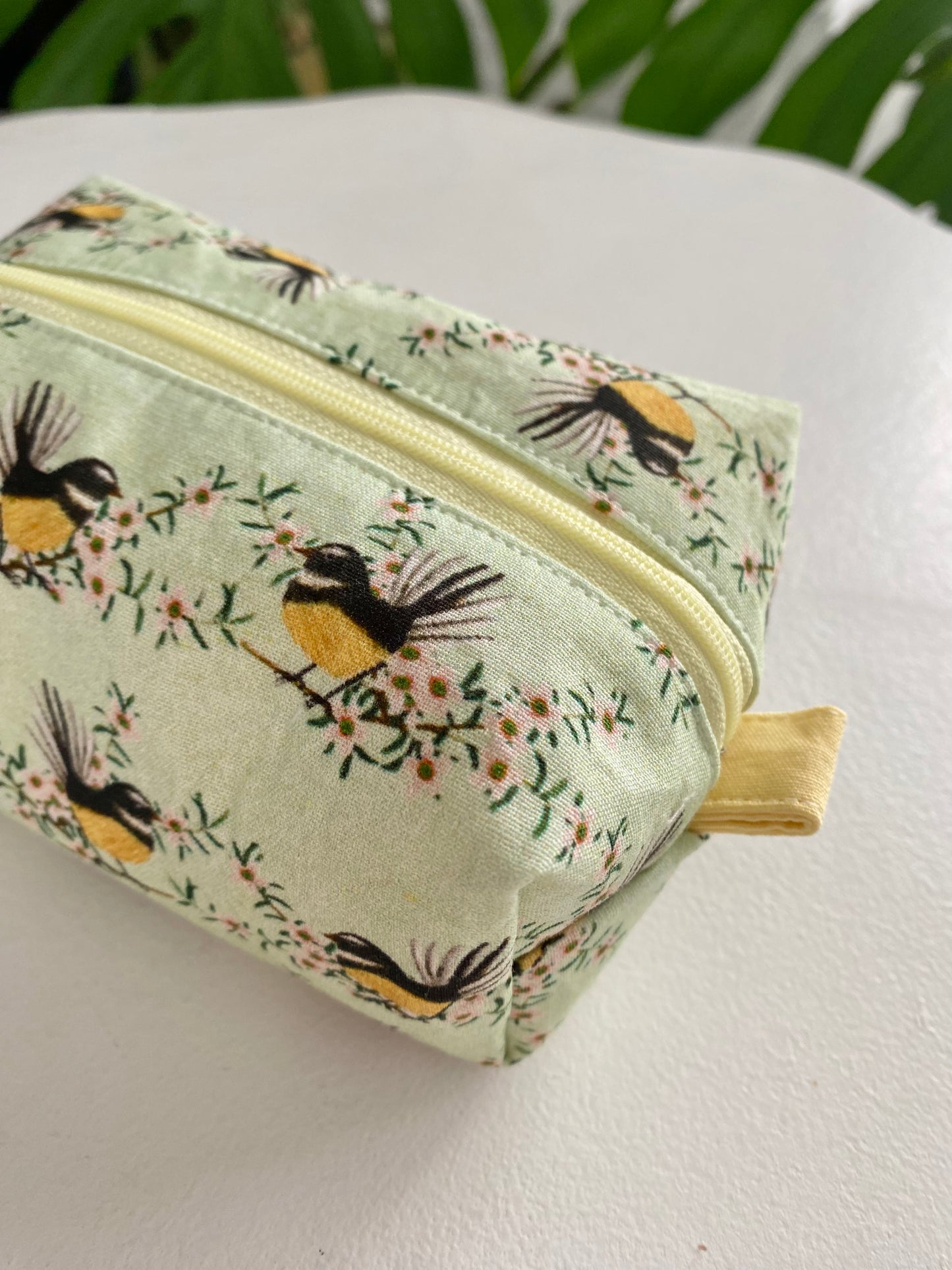 100% Cotton Little Fantail Makeup Pouch