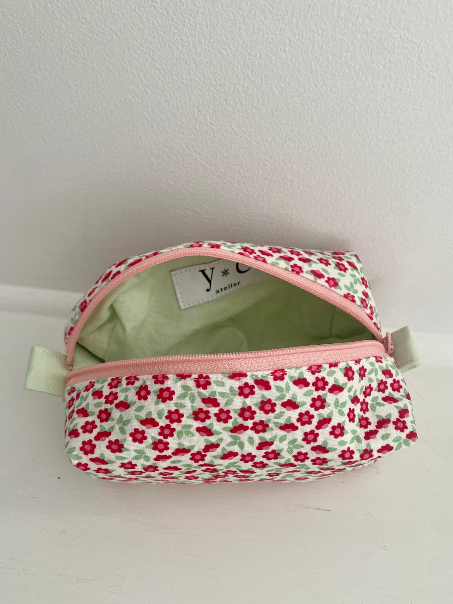 100% Cotton Tiny Floral Makeup Pouch