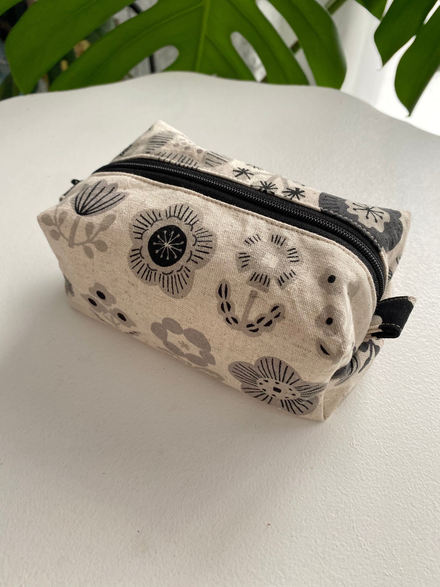 100% Cotton  Floral Makeup Pouch