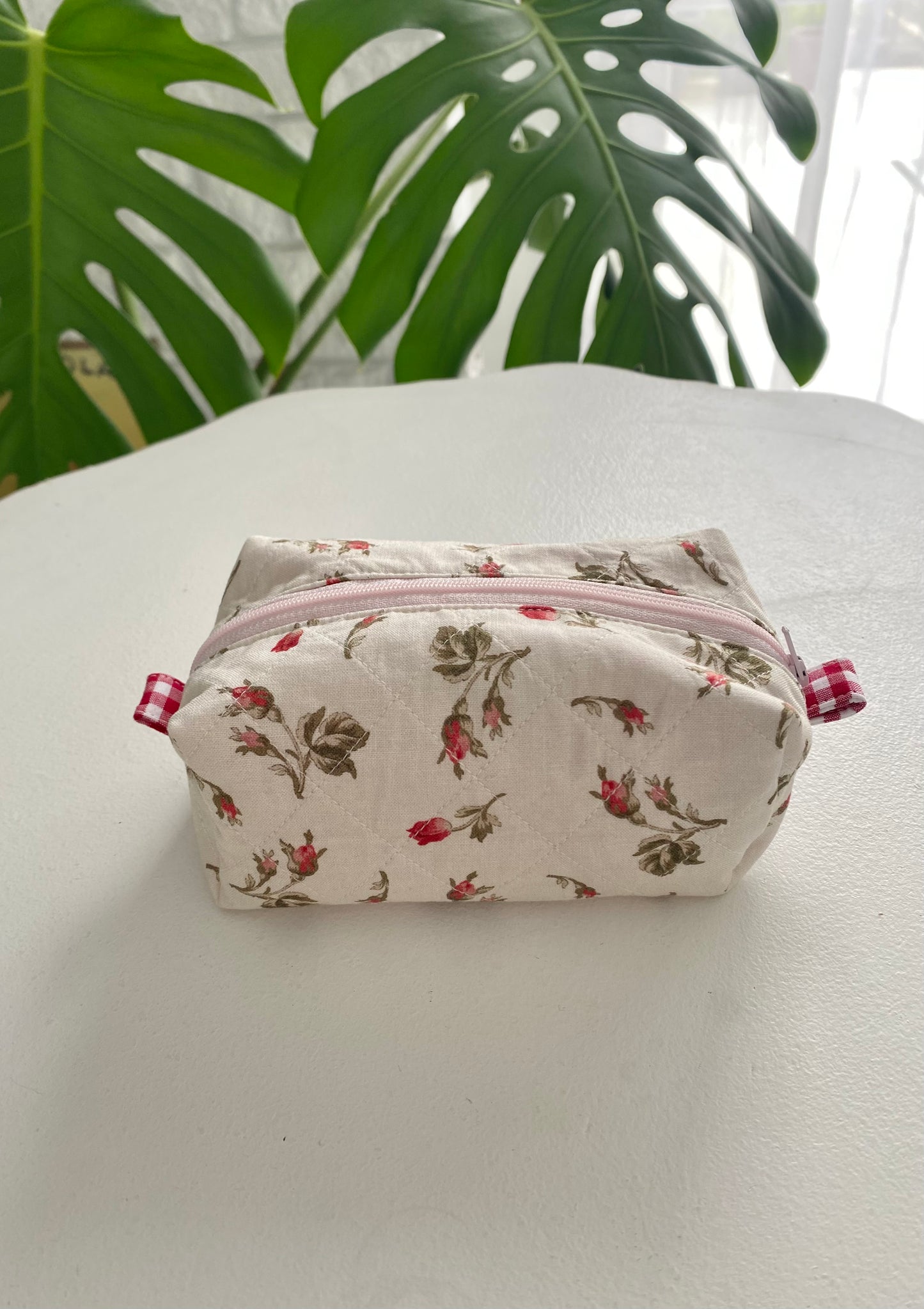 100% Cotton Rosebud Makeup Pouch