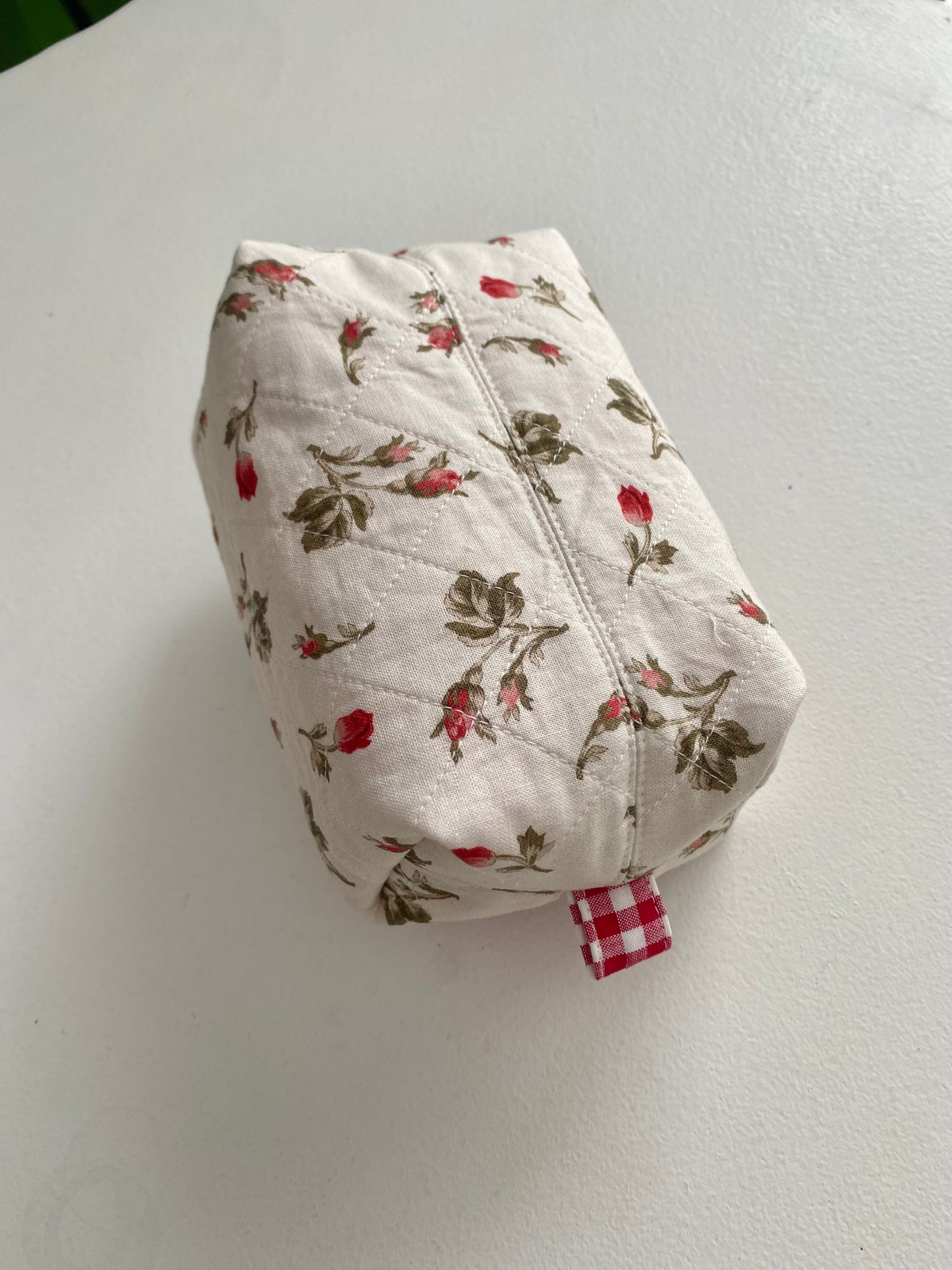 100% Cotton Rosebud Makeup Pouch