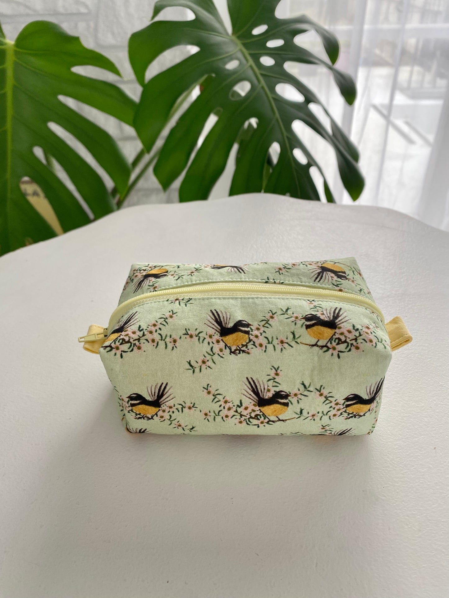 100% Cotton Little Fantail Makeup Pouch