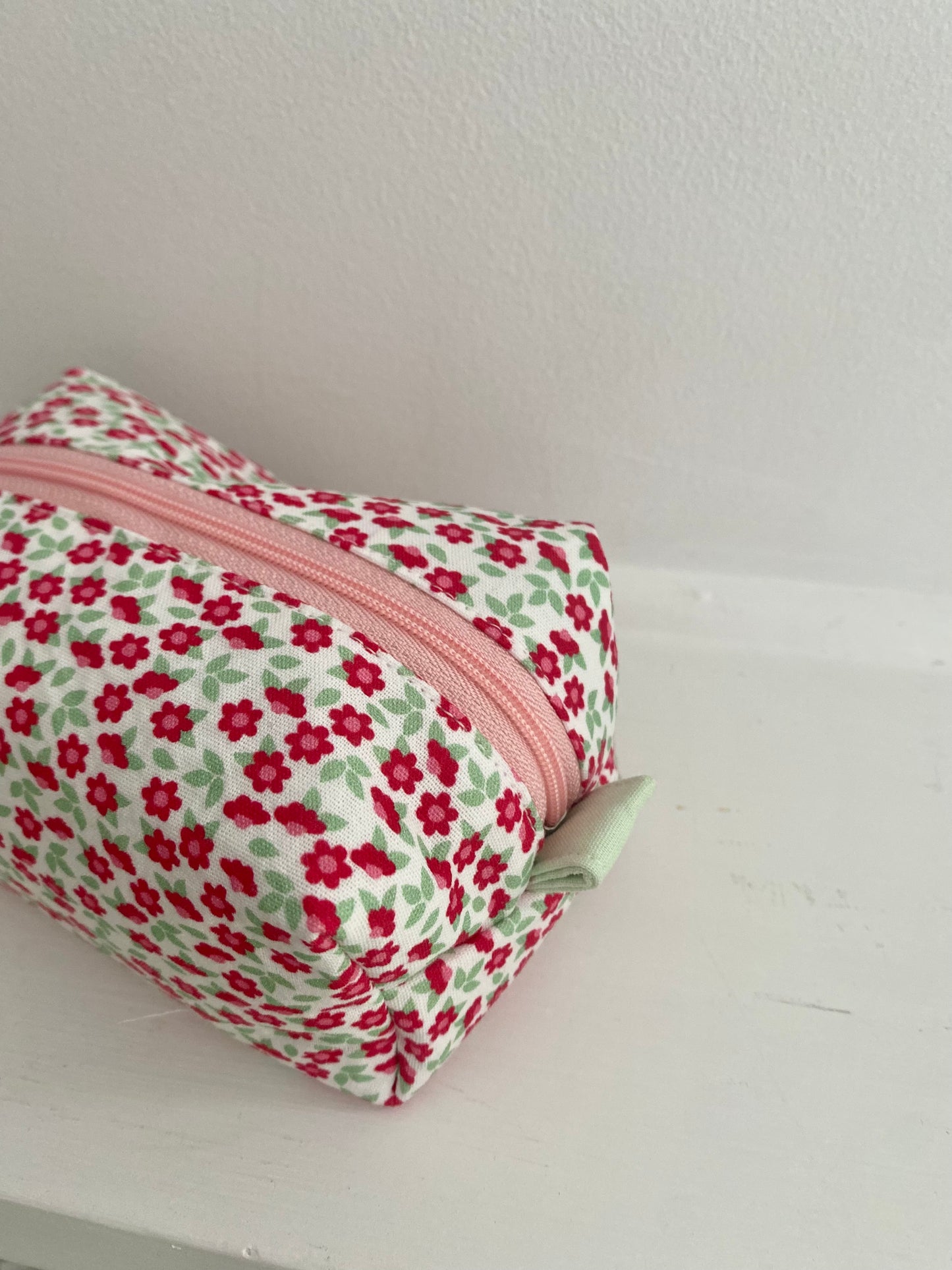 100% Cotton Tiny Floral Makeup Pouch