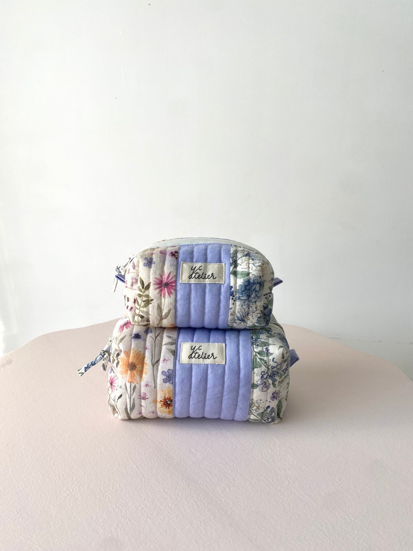 Medium Zipper Pouch – Floral Patchwork